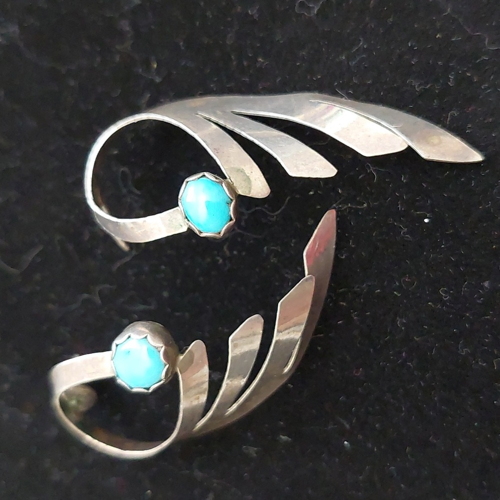Navajo Turquoise and Sterling earrings